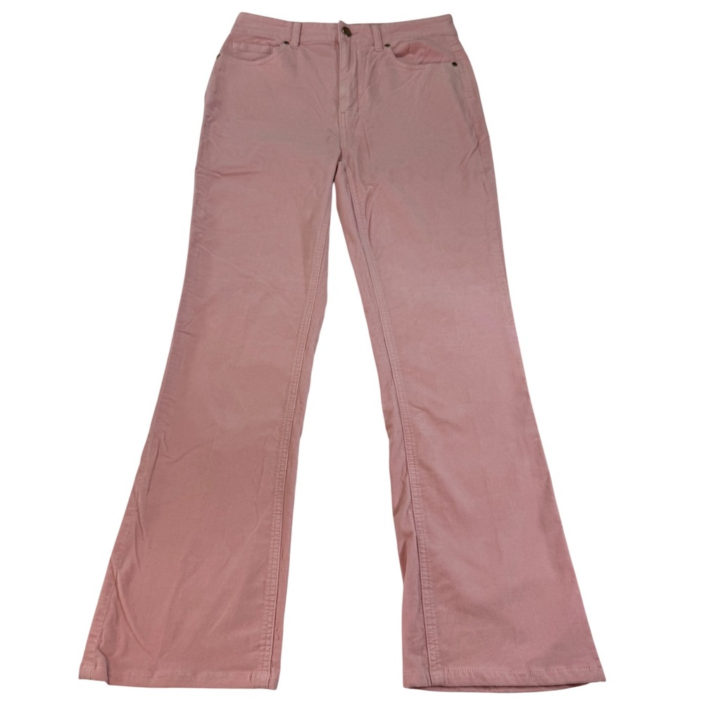 J.McLaughlin Pink Corduroy Flare Leg Pants Women's Size 4‎ Stretch Cotton Blend